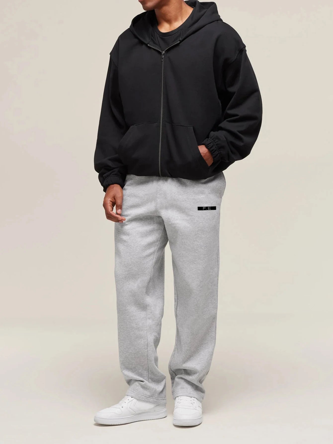 Men's Essential Straight Leg Joggers - Grey