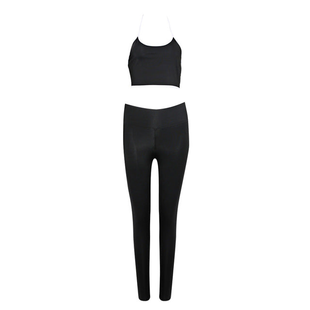 Women's Yoga Set Vest/Leggings-FITNESS ENGINEERING
